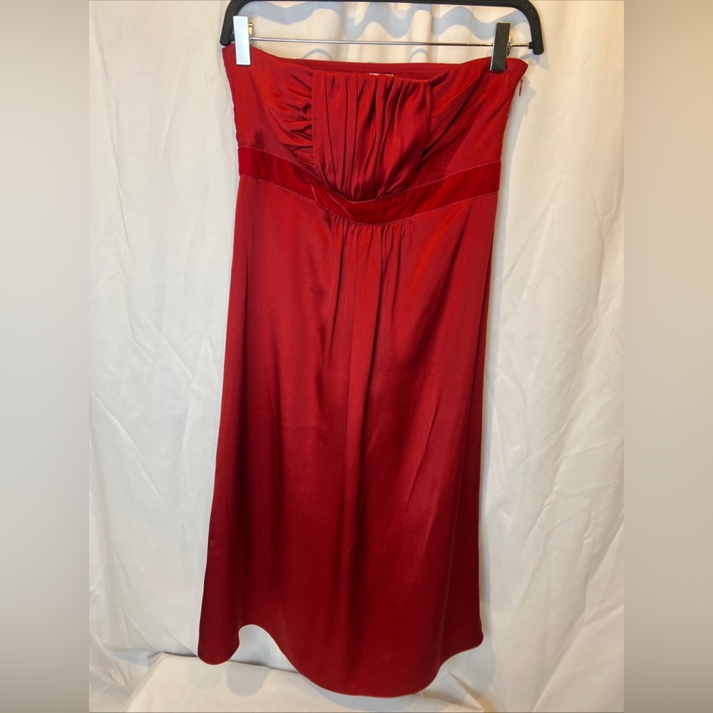 Banana Republic Strapless Red Dress